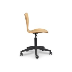 Silla de oficina VERTICE 3, giratoria con ruedas, madera, sin brazos Silla de oficina VERTICE 3, giratoria con ruedas, madera, sin brazos