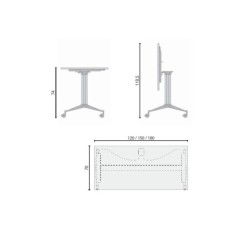Mesa colectividad plegable NET Rectangular Mesa colectividad plegable NET Rectangular