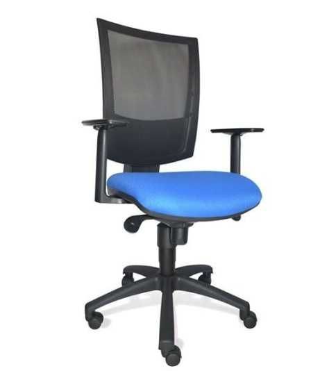 Silla de oficina FLASH, respaldo malla, brazos regulables, base poliamida, sistema sincro Silla de oficina FLASH, respaldo malla, brazos regulables, base poliamida, sistema sincro