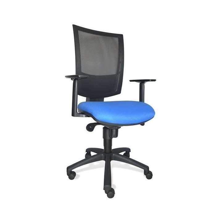 Silla de oficina FLASH, respaldo malla, brazos regulables, base poliamida, sistema sincro Silla de oficina FLASH, respaldo malla, brazos regulables, base poliamida, sistema sincro