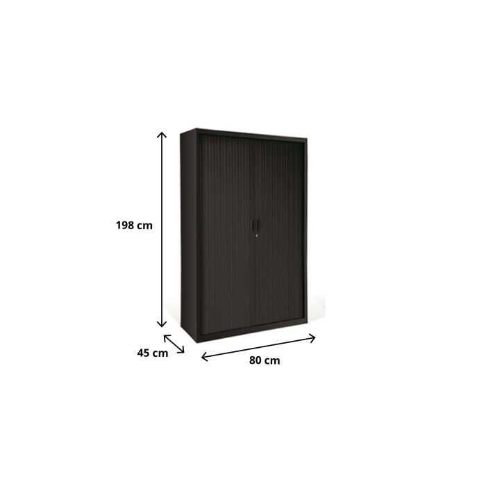 Armario de oficina metálico de persiana Altura 198 cm Ancho 80-100 o 120 cm Armario de oficina metálico de persiana Altura 198 cm Ancho 80-100 o 120 cm