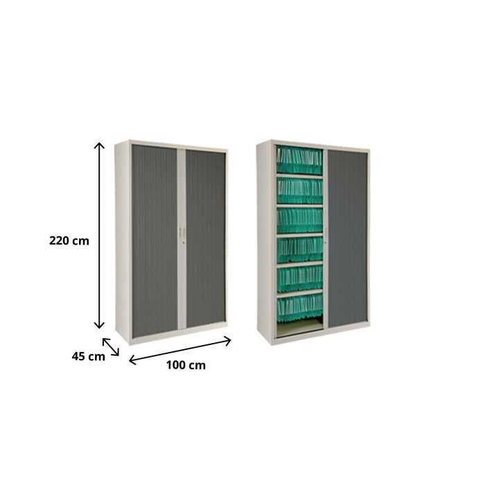 Armario metálico de persiana altura 220 cm ancho 100 o 120 cm Armario metálico de persiana altura 220 cm ancho 100 o 120 cm
