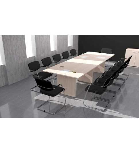 Mesa reuniones Zafiro doble rectangular panel ancho 300 o 400 cm Mesa reuniones Zafiro doble rectangular panel ancho 300 o 400 cm